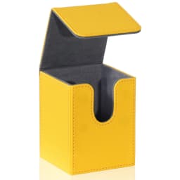 Card Deck Box, Card Storage Box Holds 100+ Single Sleeved Cards, PU Leather Magnetic Closure for Magic Cards TCG Cards