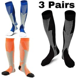 1/3 Pairs Compression Socks Sport Socks Medical Nursing Stockings Prevent Varicose Veins Socks Pregnancy Nursing Athletic Soccer