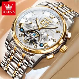 OLEVS Classic Men's Watches Tourbillon Multi-function Full Automatic Men Watch High End Male Wristwatches