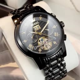 OLEVS Classic Men's Watches Tourbillon Multi-function Full Automatic Men Watch High End Male Wristwatches