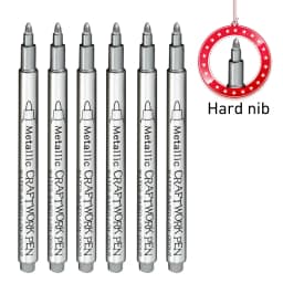 GN 6Pcs Metallic Marker Pens Permanent Gold Silver Paint Markers for Art Rock Painting,DIY Photo Album, Crafts,Ceramics, Metal