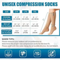 Zipper Compression Socks Men Women Knee Maternity High Socks Anti-Fatigue Stretchy Sox Outdoor Running Hiking Sports Socks YSZ01