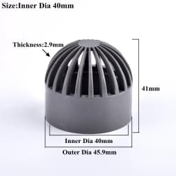 1~3Pcs Grey 20~110mm PVC Breathable Cap Air Duct Vent Cover Cap Aquarium Fish Tank Permeable Screen Filter Screen Pipe Connector