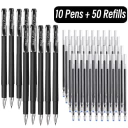 0.5mm Frosted Bullet Tip Black Ink Gel Pens Colored Aesthetic Stationery Pen Supplies Ballpoint & Office Pencils Writing School