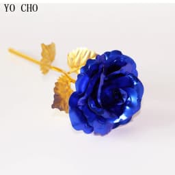 Eternal Rose Colorful Galaxy Artificial Flowers 24K Gold Foil Flower Love Base Flare Box for Girlfriend Valentine's Day Gift