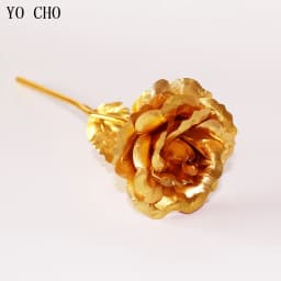 Eternal Rose Colorful Galaxy Artificial Flowers 24K Gold Foil Flower Love Base Flare Box for Girlfriend Valentine's Day Gift