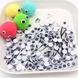 Black and White Self-adhesive Doll Eyes Wiggly Googly EyesDIY Creative Activities Eye Accessories Adhesive 6/8/10/12/15mm
