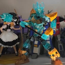 New Bionicle Creature Master of the Golden Mask Building Blocks Fire Uniter Tahu Combined Robot Mech Bricks Toys For Boys Gifts