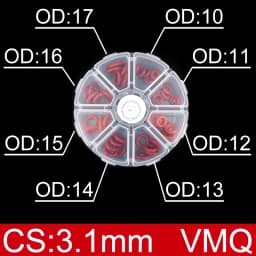 Boxed nitrile silicone rubber O-ring repair kit faucet sealing valve waterproof machine oil-resistant gasket combination kit-.-