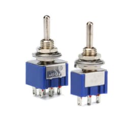 5Pcs Toggle Switch ON-ON/ON-OFF-ON 3/6 Pin 2/3 Position Latching MTS-102 103 202 AC 125V/6A 250V/3A Power Button Switch Car