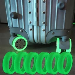 4-20Pcs Luminous Luggage Wheels Protector Silicone Noise Wheels Guard Cover Luggage Accessories Suitcase Wheels Protection Cover