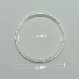 Mod Watch Copper Chapter Ring with NH35 Case Replacement Hard Plastic/Polished Inner Ring Size 30.3 * 27.3mm Watch Accessories