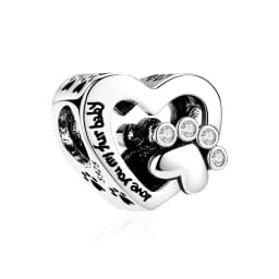 Original 925 Sterling Silver Charms Love Pets Dog Cat Paw Print Pendant Beads Fit Brand Bracelets Necklaces Women DIY Jewelry