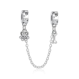 Original 925 Sterling Silver Charms Love Pets Dog Cat Paw Print Pendant Beads Fit Brand Bracelets Necklaces Women DIY Jewelry