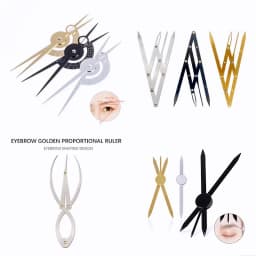 Stainless Steel Microblading Balance Positioning/Equidistant Eyebrow Mapping Ruler Golden Ratio Ruler Measurement Tool