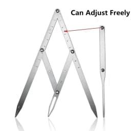 Stainless Steel Microblading Balance Positioning/Equidistant Eyebrow Mapping Ruler Golden Ratio Ruler Measurement Tool