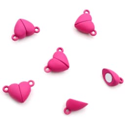 5 Sets Love Heart Round Shaped Magnetic Connected Clasps Beads Charms End Caps for DIY Couple Bracelet Necklace Making