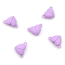 5 Sets Love Heart Round Shaped Magnetic Connected Clasps Beads Charms End Caps for DIY Couple Bracelet Necklace Making