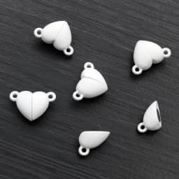5 Sets Love Heart Round Shaped Magnetic Connected Clasps Beads Charms End Caps for DIY Couple Bracelet Necklace Making