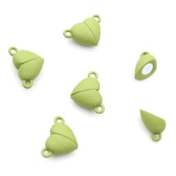5 Sets Love Heart Round Shaped Magnetic Connected Clasps Beads Charms End Caps for DIY Couple Bracelet Necklace Making