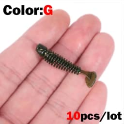 OUTKIT 10Pcs/lot Wobblers Mini Fishing Soft Lures Rubber Soft Baits 3.5cm/4.5cm Soft Worm Artificial Baits Bass Silicone Fish