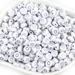 100pcs/lot Acrylic Silver Color Letter Beads Charms A-Z DIY Loose Beads Initial Alphabe Letter Beads Fit Women Bracelet Making
