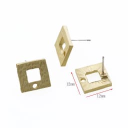 10Pcs DIY Earrings Setting Matt Golden Square Hollow Star Stud Earrings Connectors Earrings Base for Jewelry Making Accessories