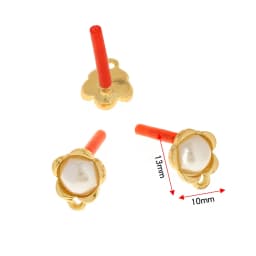 10Pcs DIY Earrings Setting Matt Golden Square Hollow Star Stud Earrings Connectors Earrings Base for Jewelry Making Accessories