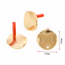 10Pcs DIY Earrings Setting Matt Golden Square Hollow Star Stud Earrings Connectors Earrings Base for Jewelry Making Accessories
