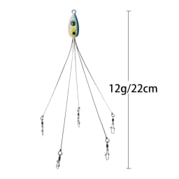 Umbrella Fishing lure Rig 5 Arms Alabama Rig Head Swimming Bait Bass Fishing Group Lure Snap Swivel Spinner, 18g