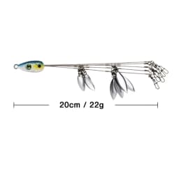Umbrella Fishing lure Rig 5 Arms Alabama Rig Head Swimming Bait Bass Fishing Group Lure Snap Swivel Spinner, 18g