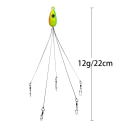 Umbrella Fishing lure Rig 5 Arms Alabama Rig Head Swimming Bait Bass Fishing Group Lure Snap Swivel Spinner, 18g