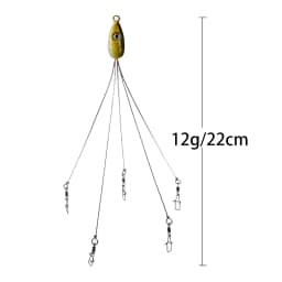 Umbrella Fishing lure Rig 5 Arms Alabama Rig Head Swimming Bait Bass Fishing Group Lure Snap Swivel Spinner, 18g