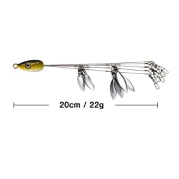 Umbrella Fishing lure Rig 5 Arms Alabama Rig Head Swimming Bait Bass Fishing Group Lure Snap Swivel Spinner, 18g
