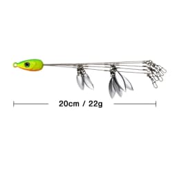 Umbrella Fishing lure Rig 5 Arms Alabama Rig Head Swimming Bait Bass Fishing Group Lure Snap Swivel Spinner, 18g