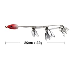 Umbrella Fishing lure Rig 5 Arms Alabama Rig Head Swimming Bait Bass Fishing Group Lure Snap Swivel Spinner, 18g