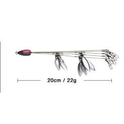 Umbrella Fishing lure Rig 5 Arms Alabama Rig Head Swimming Bait Bass Fishing Group Lure Snap Swivel Spinner, 18g