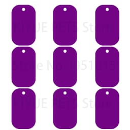 100Pcs Dog Tag Military Pet Id Tags Aluminum Name Pendant Blank Dog Tags Personalized Customized Dog Tag