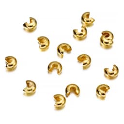 50-100pcs/lot Copper Round Covers Crimp End Beads Dia 3 4 5 mm Stopper Spacer Beads For DIY Jewelry Making Findings Supplies