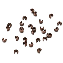 50-100pcs/lot Copper Round Covers Crimp End Beads Dia 3 4 5 mm Stopper Spacer Beads For DIY Jewelry Making Findings Supplies