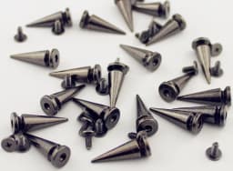 10Sets 10*24mm Cone Colorful Spikes And Studs For Clothes DIY Handmade Cool Punk Garment Rivets Leather Craft Bag Shoes