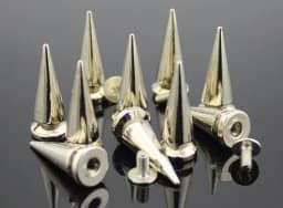 10Sets 10*24mm Cone Colorful Spikes And Studs For Clothes DIY Handmade Cool Punk Garment Rivets Leather Craft Bag Shoes