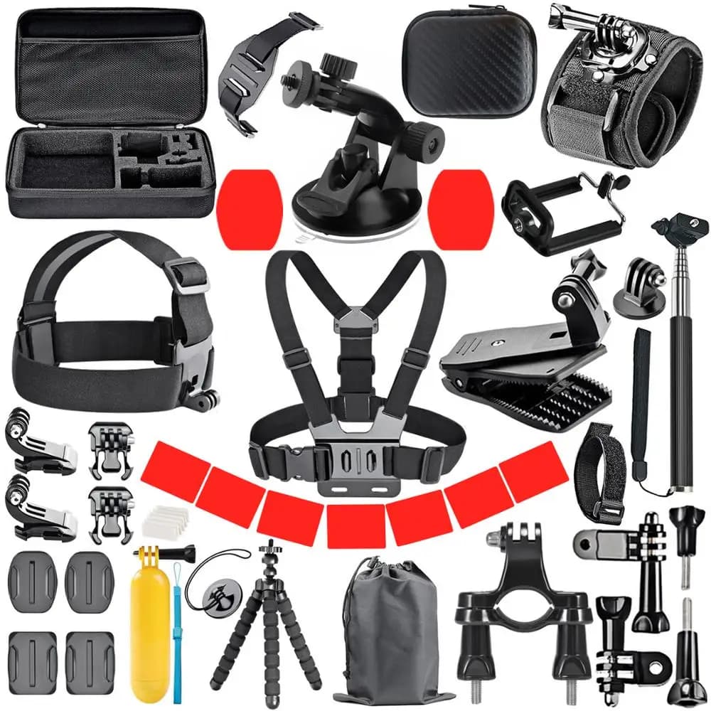 ORBMART for GoPro Accessories Set for Go Pro Hero 13 12 11 10 9 8 7 6 5 4 Black Mount for DJI Insta360 for Sjcam Action Camera