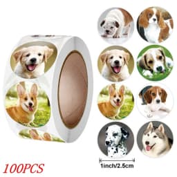 50-500pcs Kids Reward Sticker Puppy Dog Pattern Encouragement Stickers for Teachers Cute Animals Stickers Stationery Stickers