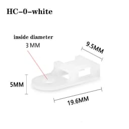 Cable Organizer Saddle Cable Tie Mount HC-1 HC-2 Wire Management Base Holder Wire Fixing Clamp Screw Hole Mounter for Home Offic