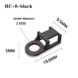 Cable Organizer Saddle Cable Tie Mount HC-1 HC-2 Wire Management Base Holder Wire Fixing Clamp Screw Hole Mounter for Home Offic