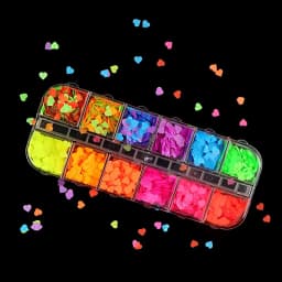 Fluorescent Bubble Sequins Epoxy Resin Glitter Filling Hollow Round Shape Slime Slices Neon Nail Art Flakes Resin Shaker Filler