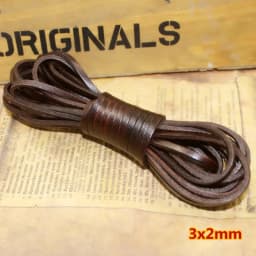REGELIN 2meter Retro Coffee Cow Leather Strap Findings 2/3/4/5/6/8/10mm Flat/Round Leather Cord String Rope DIY Bracelet Making