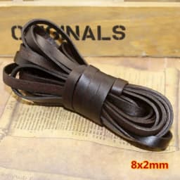 REGELIN 2meter Retro Coffee Cow Leather Strap Findings 2/3/4/5/6/8/10mm Flat/Round Leather Cord String Rope DIY Bracelet Making