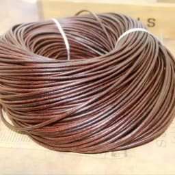 REGELIN 2meter Retro Coffee Cow Leather Strap Findings 2/3/4/5/6/8/10mm Flat/Round Leather Cord String Rope DIY Bracelet Making